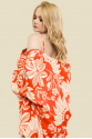CROPPED + KIMONO LUA BANANA LARANJA ESCURO
