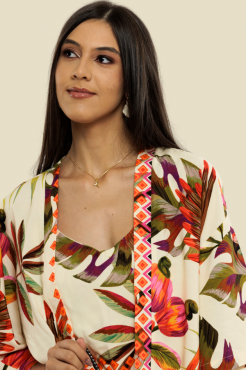 CROPPED + KIMONO LUA ARARA CAJU
