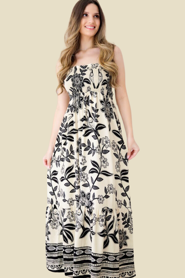 VESTIDO HELENA FLORAL ESTAMPADO BP FUNDO OFF WHITE