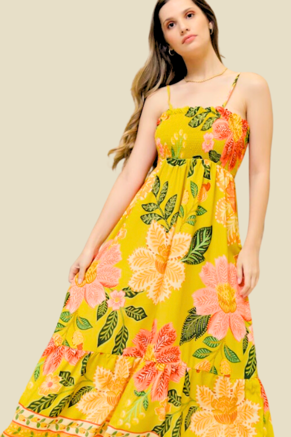 VESTIDO HELENA FLORAL MARGARIDAS ESTAMPADO