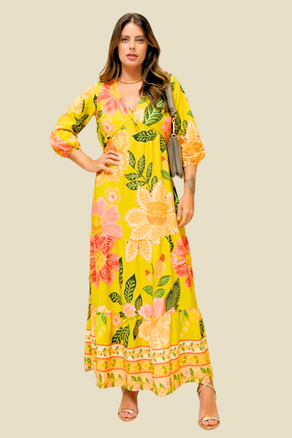 VESTIDO PATY FLORAL MARGARIDAS ESTAMPADO