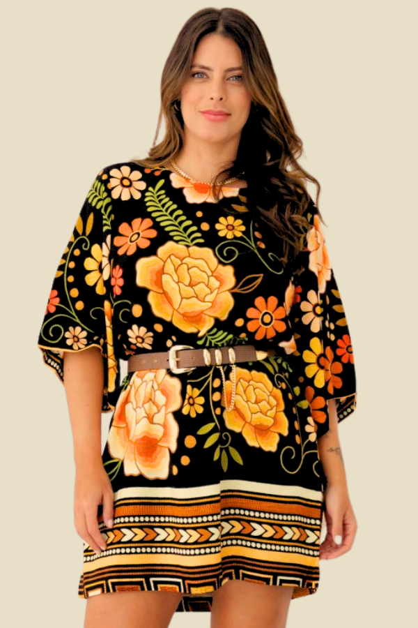 VESTIDO VANESSA FLORAL DO CAMPO ESTAMPADO