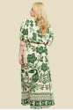 VESTIDO LONGO MANGA CURTA CAROL FLORAL TUCANO VERDE 